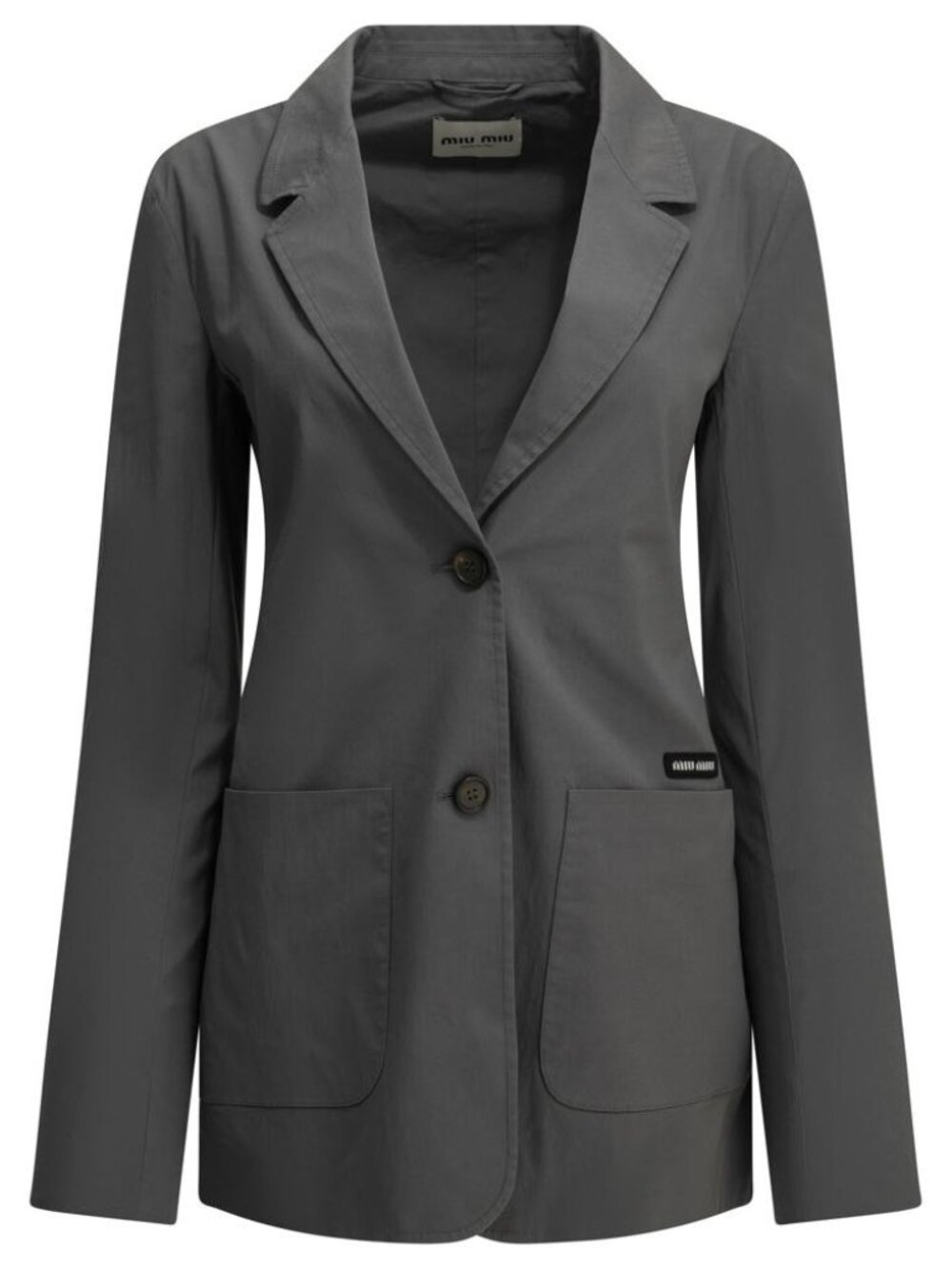 Miu Miu Stretch Blazer With Logo Tag Size 42 Women